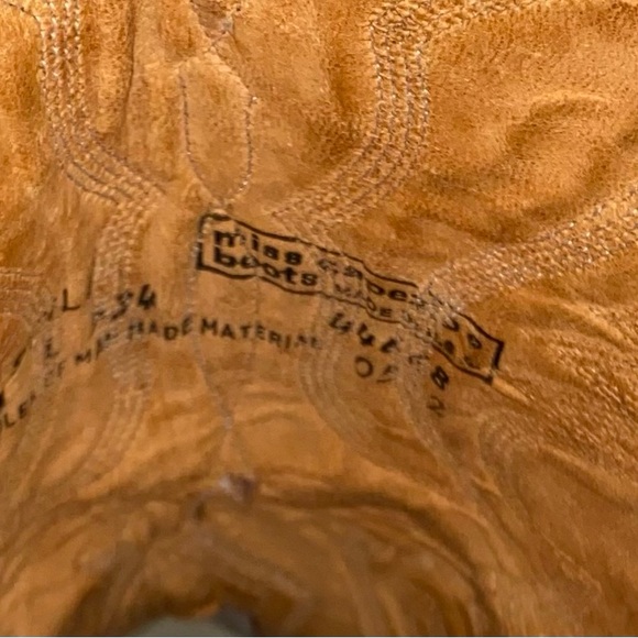 Vintage Leather Miss Capezio Country Western Cowgirl Boots size W7.5 - Picture 6 of 10